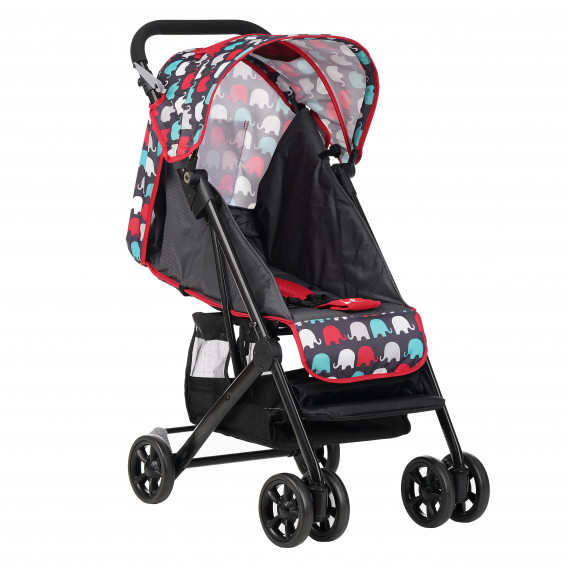 Бебешка количка Jasmin - компактна, лесно сгъваема с покривало за крачета, червена ZIZITO 112126 2