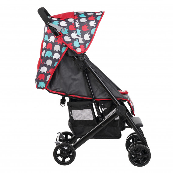 Бебешка количка Jasmin - компактна, лесно сгъваема с покривало за крачета, червена ZIZITO 112127 3