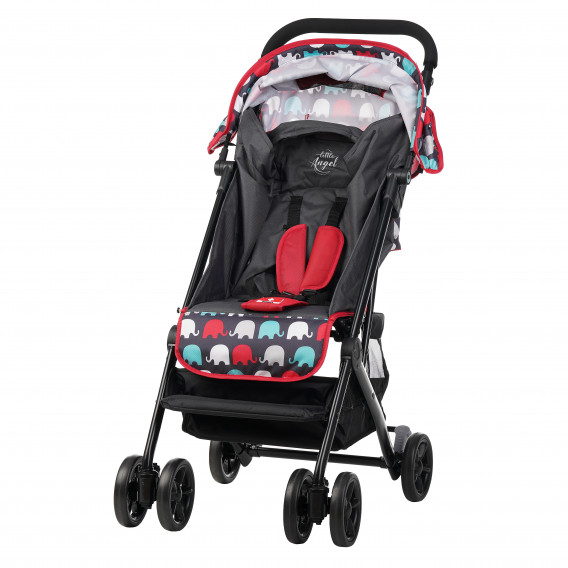 Бебешка количка Jasmin - компактна, лесно сгъваема с покривало за крачета, червена ZIZITO 112131 7