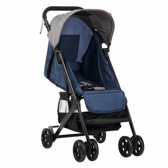 Бебешка количка Jasmin - компактна, лесно сгъваема с покривало за крачета, синя ZIZITO 112192 12