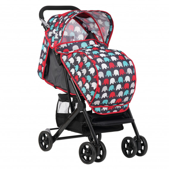 Бебешка количка Jasmin - компактна, лесно сгъваема с покривало за крачета, червена ZIZITO 112201 11