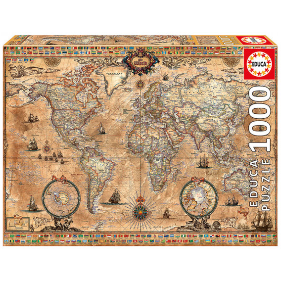 Детски пъзел Карта на света Educa 11234 