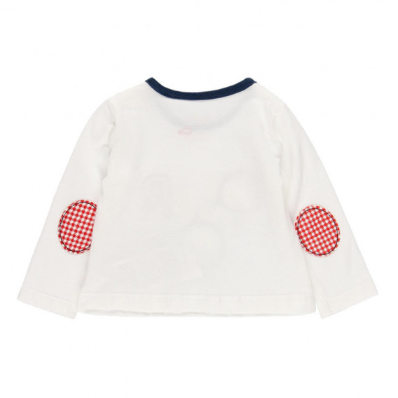 Памучна блуза с цветен надпис за бебе за момче бяла Boboli 112706 2