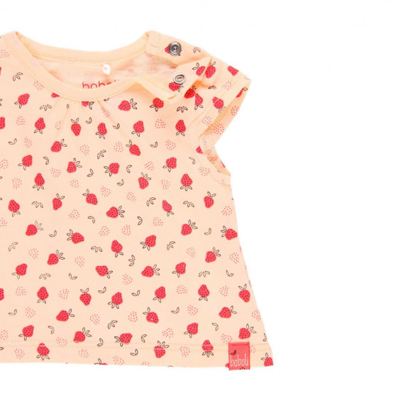 Комплект тениска с къси панталони за бебе за момиче розови Boboli 112716 3