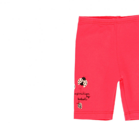 Комплект тениска с къси панталони за бебе за момиче розови Boboli 112717 4