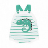Плетено памучно боди с презрамки за бебе за момче зелено Boboli 112724 