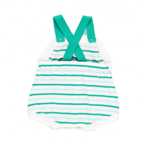 Плетено памучно боди с презрамки за бебе за момче зелено Boboli 112725 2