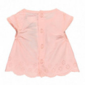 Памучна ефирна тениска за бебе за момиче розова Boboli 112728 2