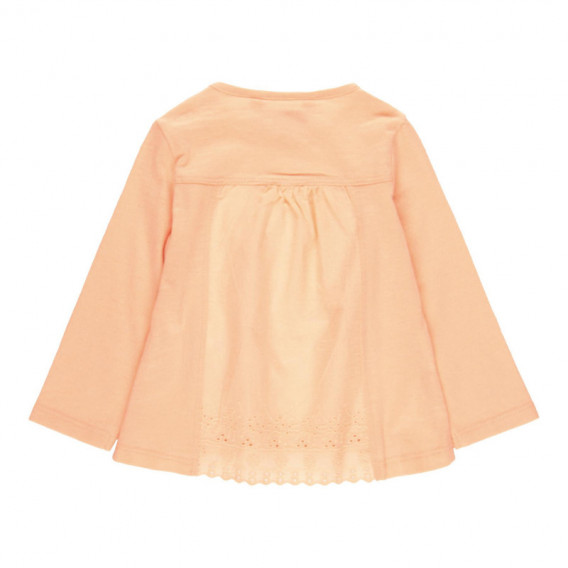 Памучна разкроена блуза за бебе за момиче розова Boboli 112750 2