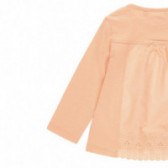 Памучна разкроена блуза за бебе за момиче розова Boboli 112752 4