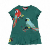 Комплект рокличка с гащички за бебе за момиче зелен Boboli 112753 