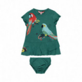 Комплект рокличка с гащички за бебе за момиче зелен Boboli 112758 6