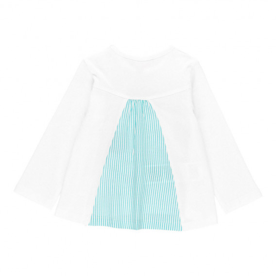 Памучна блуза с щампа за бебе за момиче бяла Boboli 112782 2