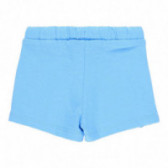 Памучни къси панталони с къдрички за момиче сини Boboli 112817 2
