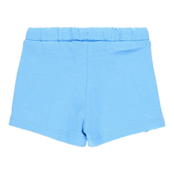 Памучни къси панталони с къдрички за момиче сини Boboli 112817 2