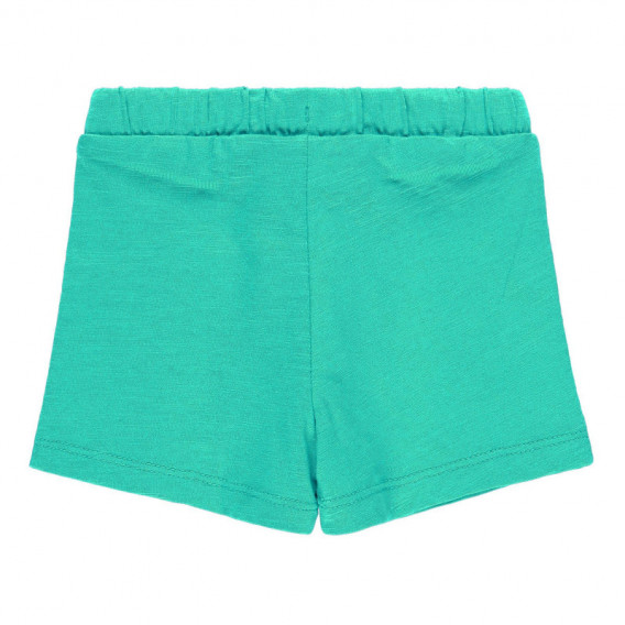 Памучни къси панталони с къдрички за момиче зелени Boboli 112820 2