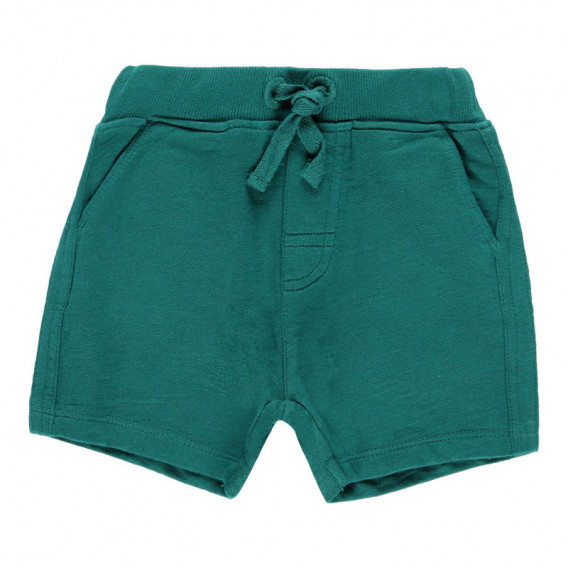 Памучни къси панталони за бебе за момче зелени Boboli 112834 