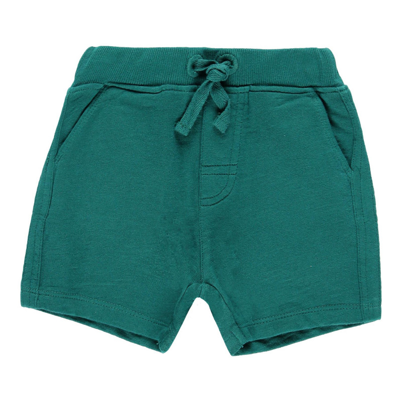 Памучни къси панталони за бебе за момче зелени  112834
