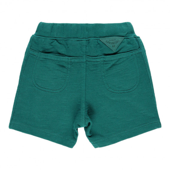 Памучни къси панталони за бебе за момче зелени Boboli 112835 2