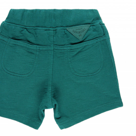 Памучни къси панталони за бебе за момче зелени Boboli 112836 3