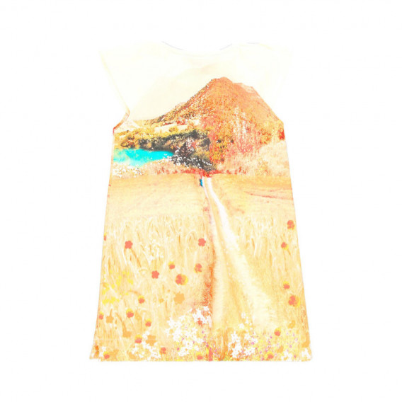 Памучна рокля с цветен принт за момиче Boboli 112875 2