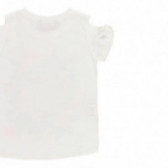 Тениска с флорална щампа за момиче бяла Boboli 112928 4