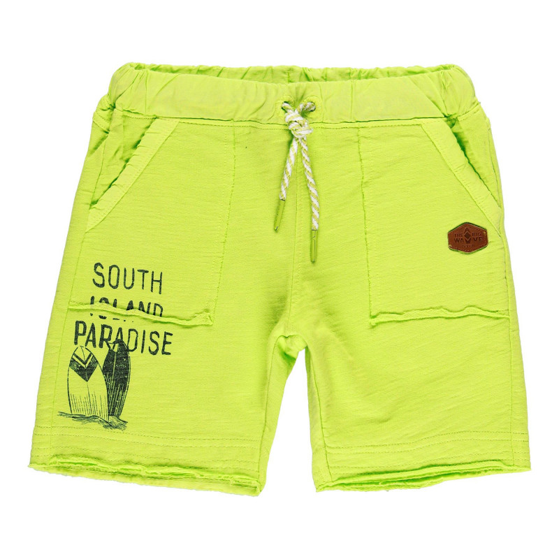 Памучни къси панталони за момче зелени  112967