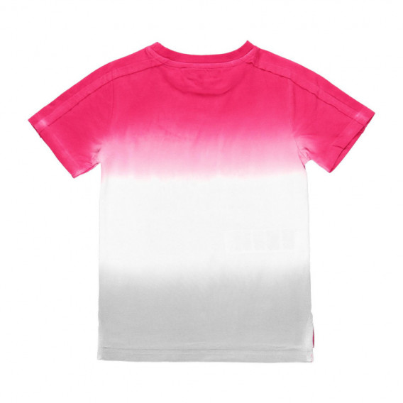 Памучна тениска с щампа в преливащи цветове Boboli 112977 2
