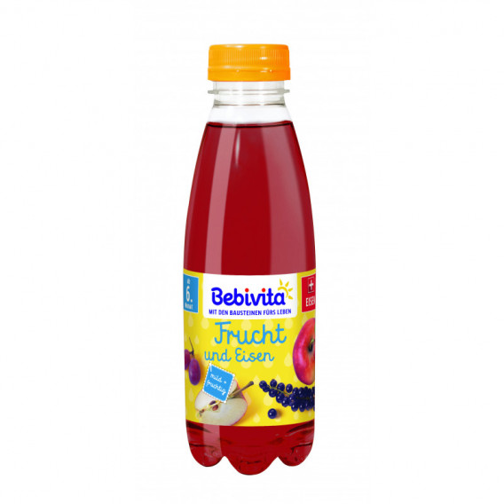Напитка червени плодове с желязо, PVC бутилка 0.500 кг Bebivita 113547 