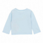 Памучна блуза с принт за бебе за момче светло синя Boboli 113698 2