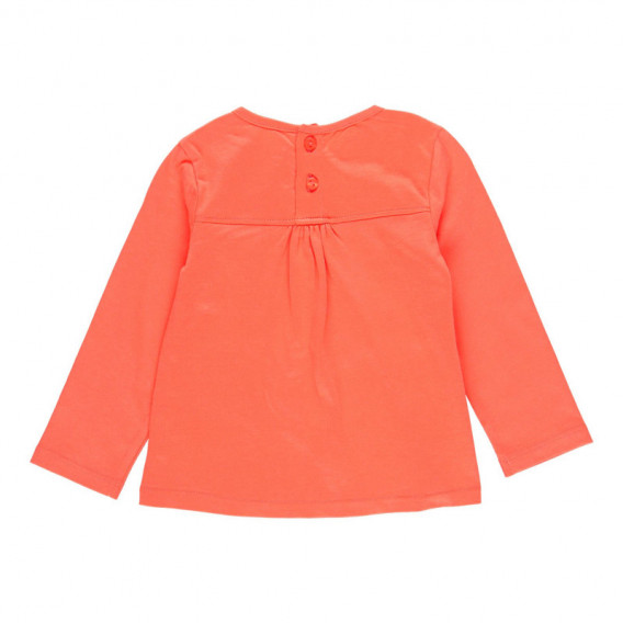 Памучна блуза с апликация за момиче оранжева Boboli 113742 2