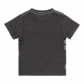 Памучна тениска с щампа за момче тъмно сива Boboli 113813 2