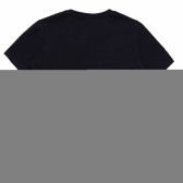 Памучна тениска със забавен принт за момче тъмно синя Acar 114402 4