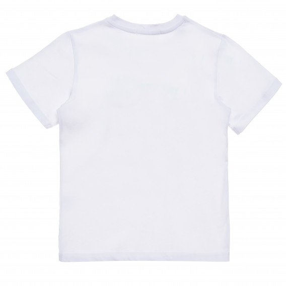 Памучна тениска с надпис Bright за момче бяла Acar 114438 4