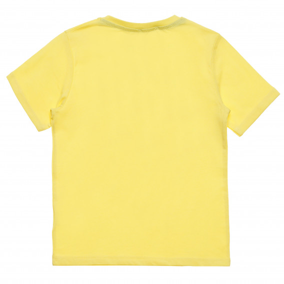 Тениска с надпис "Mission to Mars" за момче жълта Acar 114514 4