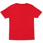 Тениска с надпис "Mission to Mars" за момче червена Acar 114518 4