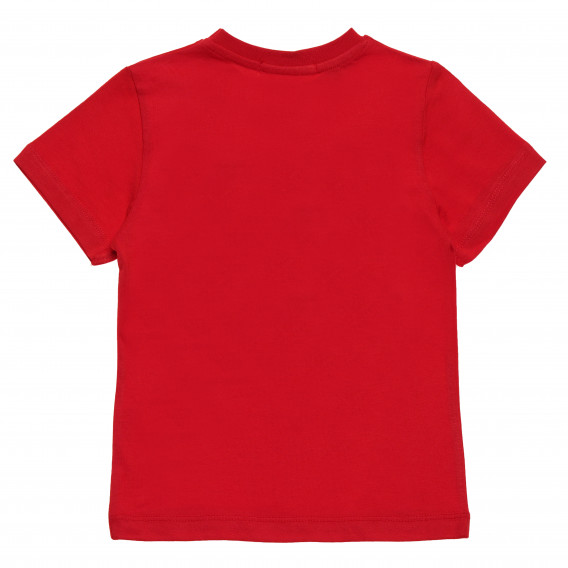 Памучна тениска с надпис NYC за момче червена Acar 114804 4