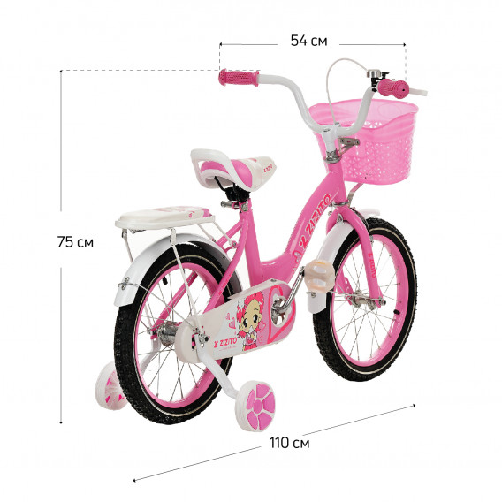 Детски велосипед ANABEL 16, розов ZIZITO 115019 4
