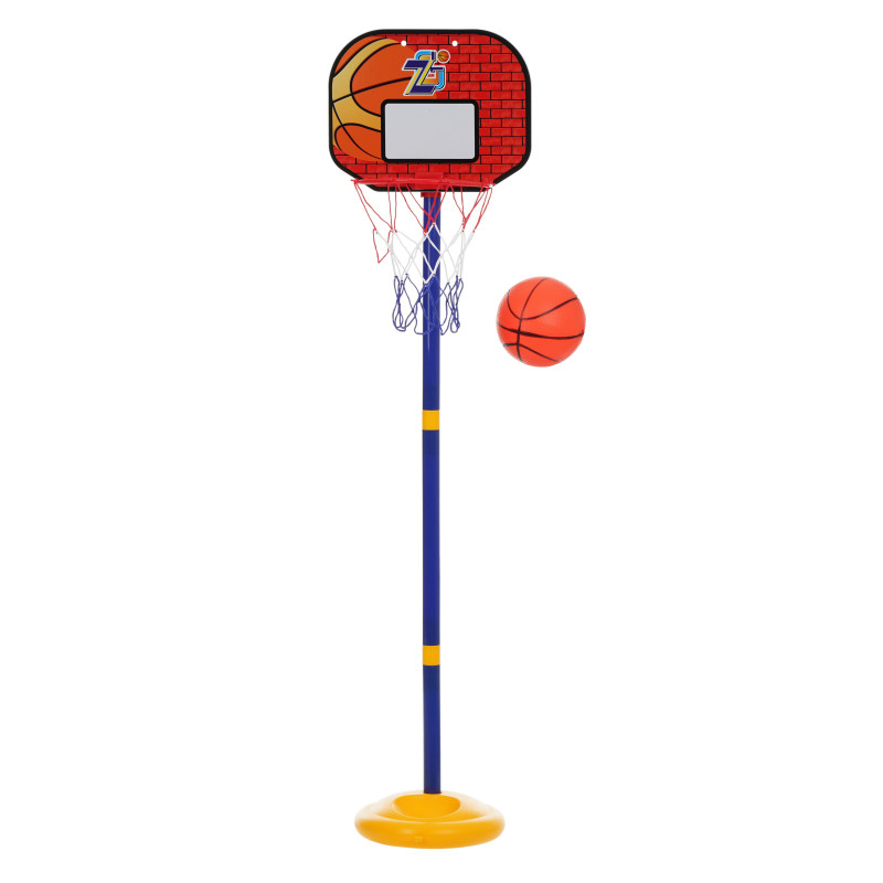 Баскетболен кош със стойка и топка, регулируем от 78 до 108 см.  115349