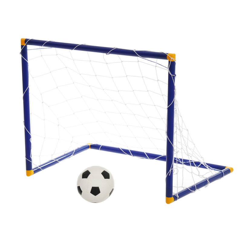 Футболна врата с мрежа, размери: 55,5 х 88 х 45,5 см., топка и помпа  115362