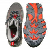 Туристически обувки с червени акценти за момче, тъмно сиви Wanabee 115920 3