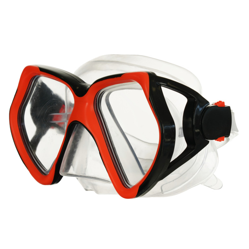 Голяма маска за гмуркане и плуване - оранжева  116101