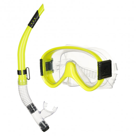 Подводна маска и шнорхел - жълти HL 116124 