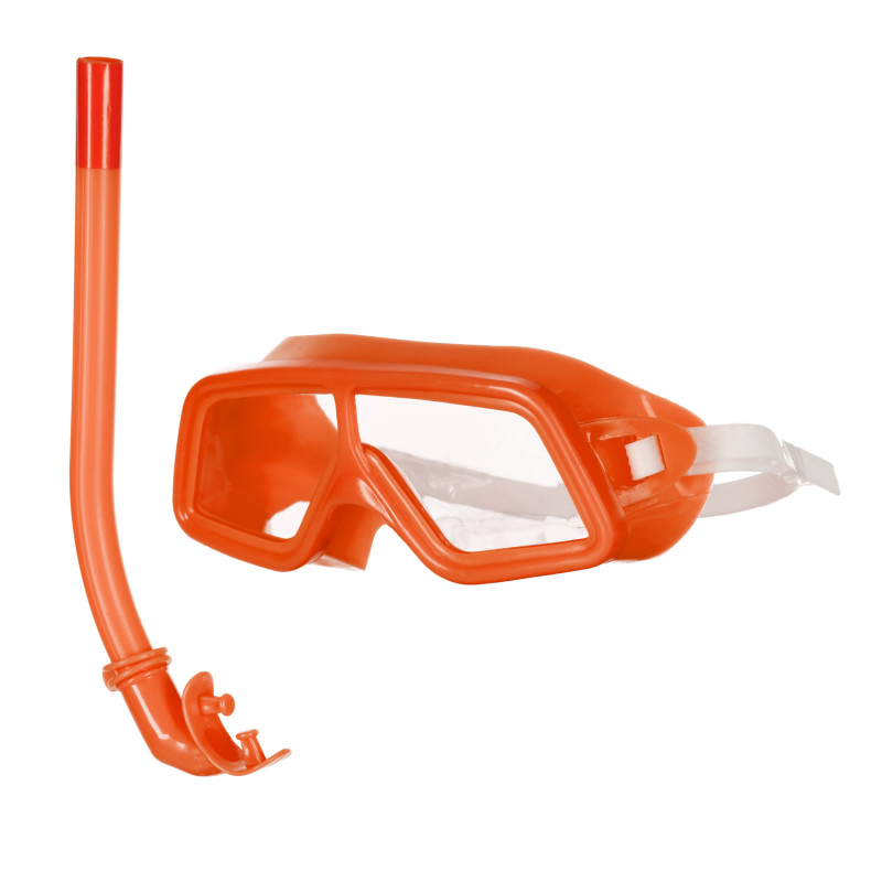 Очила, шнорхел и плавници за гмуркане - оранжеви  116153