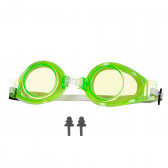 Комплект - очила за плуване и тапи за уши - зелен HL 116181 