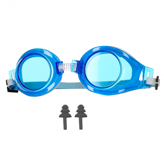 Комплект - очила за плуване и тапи за уши - син HL 116190 