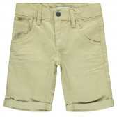 Къси панталони от органичен памук за момче бежови Name it 116365 2