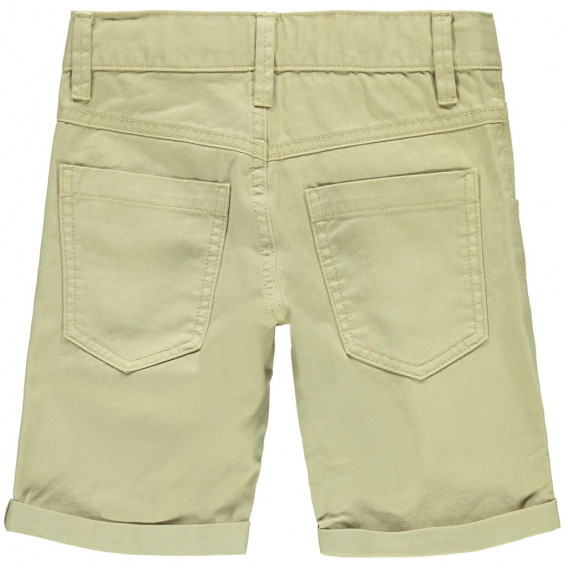 Къси панталони от органичен памук за момче бежови Name it 116366 4