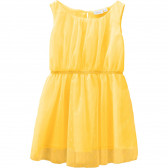 Ефирна рокля без ръкави за момиче жълта Name it 116478 