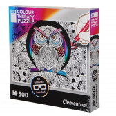 3D Пъзел за Оцветяване с Очила Бухал CLEMENTONI 116873 3